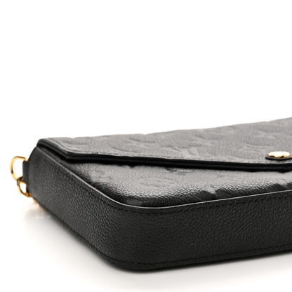 Louis Vuitton Empreinte Pochette Felicie Chain Wallet Black 9 of 10