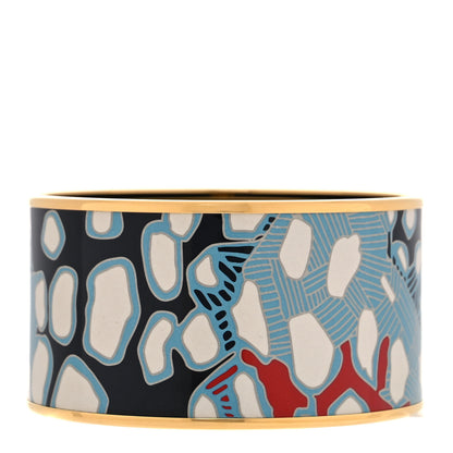 Hermes Enamel Printed Grand Fonds Extra Wide Bracelet 70 3 of 6
