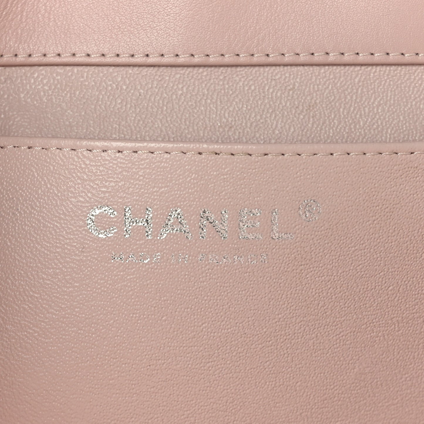 Patent Quilted Clutch with Chain Flap Beige