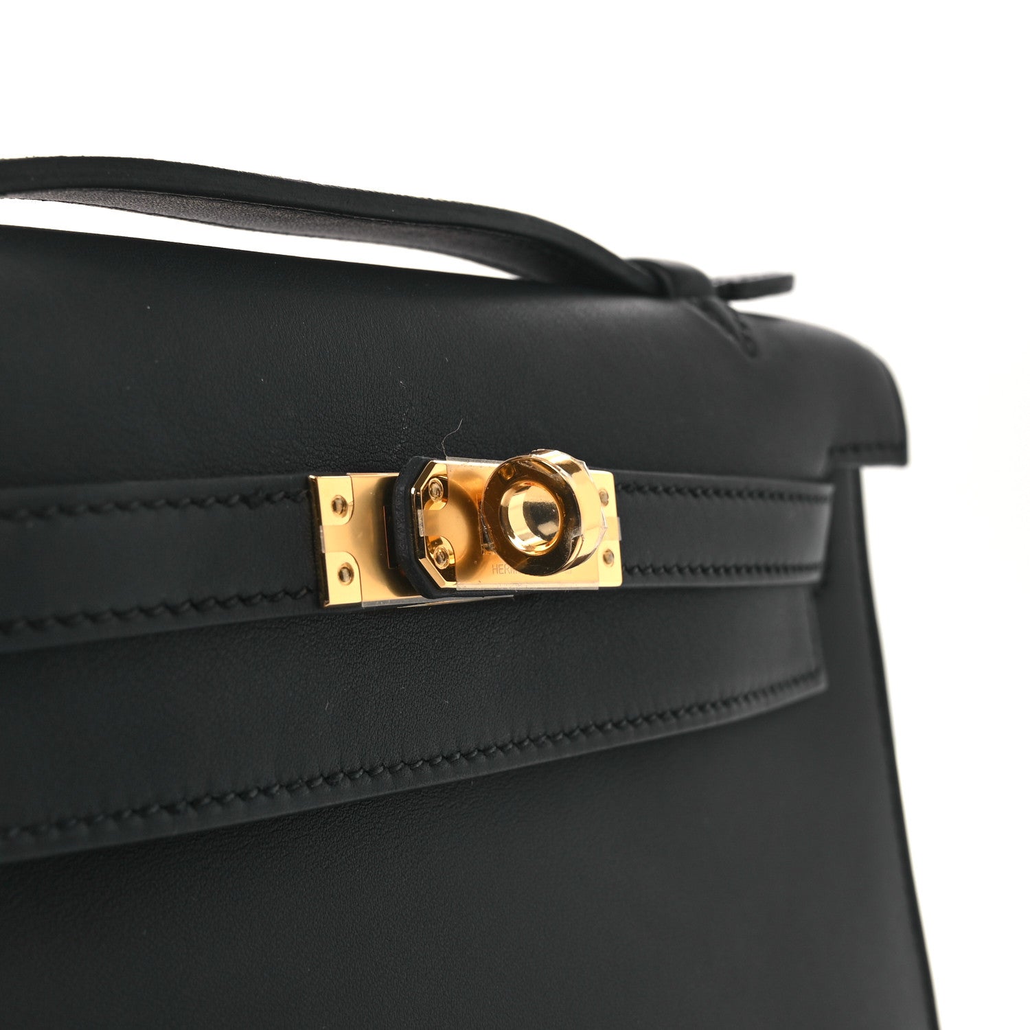 Hermes Swift Kelly Pochette Clutch Black 11 of 12