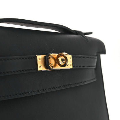 Hermes Swift Kelly Pochette Clutch Black 11 of 12