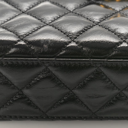 Chanel Shiny Aged Calfskin Quilted Nano Kelly Shopper Black 10 of 16