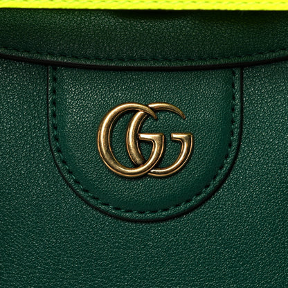 Gucci Wonka Grain Calfskin Small Diana Tote Bag Green Yellow Fluo 8 of 11