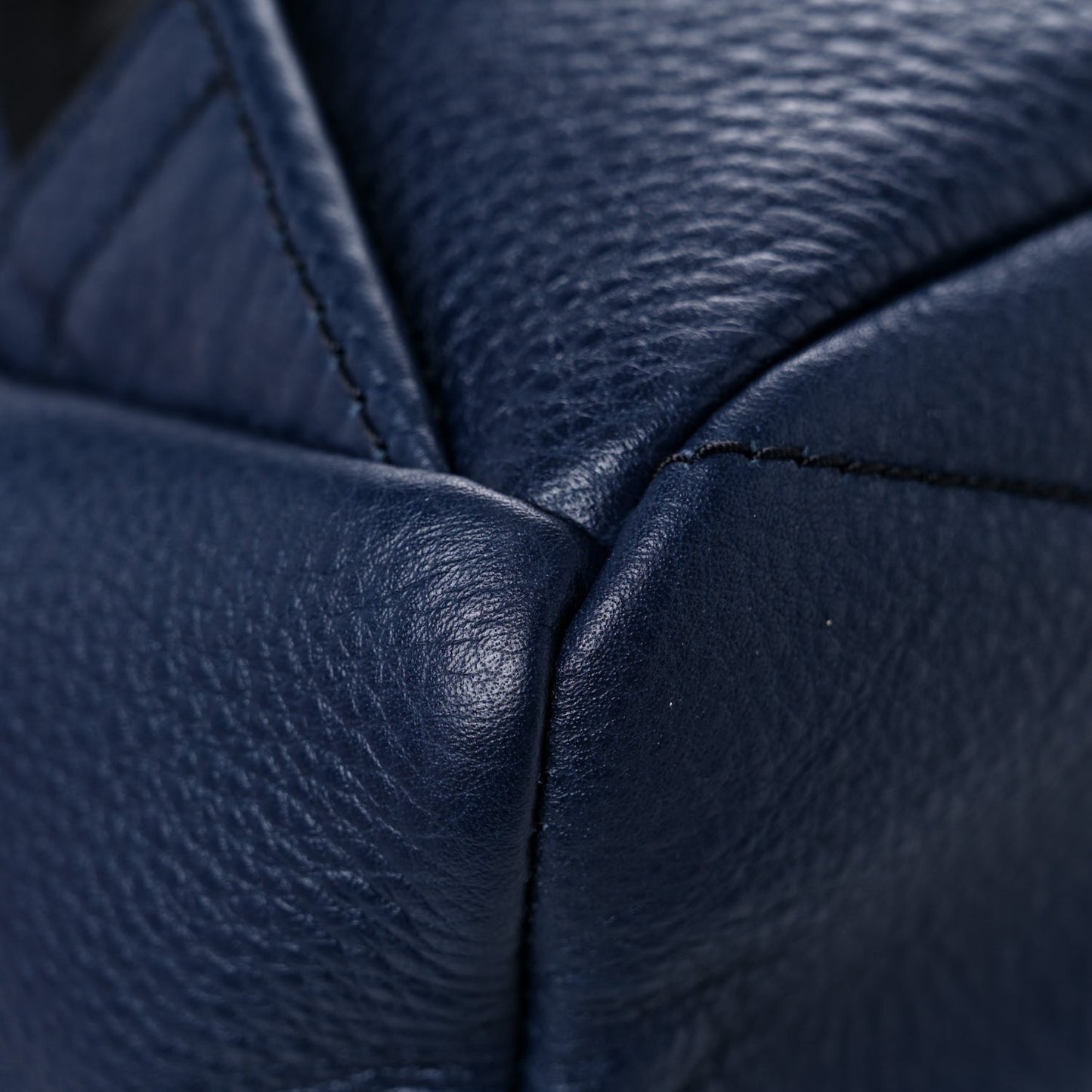 Pebbled Calfskin Varsity Backpack French Navy