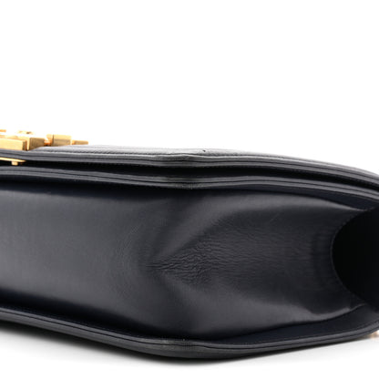 Chanel Lambskin Quilted Medium Boy Flap Navy 10 of 10
