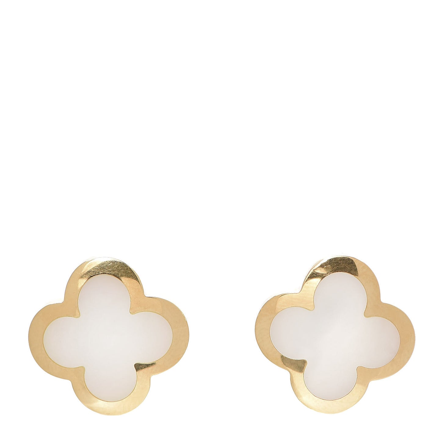 18K Yellow Gold Mother of Pearl Pure Alhambra Earrings