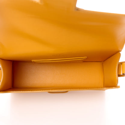 Salvatore Ferragamo Calfskin Altea Box Shoulder Bag Yellow 5 of 10
