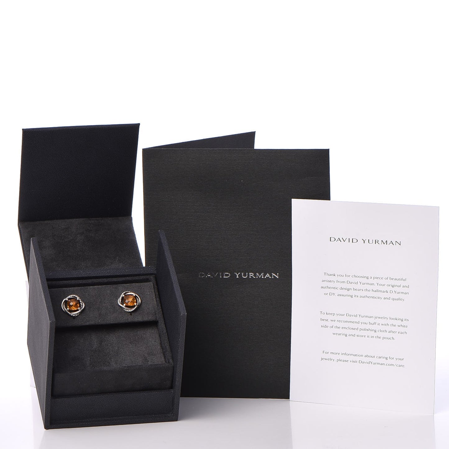 Sterling Silver Citrine 7mm Infinity Earrings