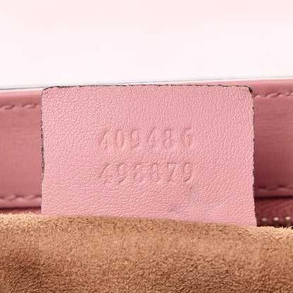 Gucci Moon Calfskin Bi-Color Medium Padlock Shoulder Bag Carmine Rose Green 8 of 8