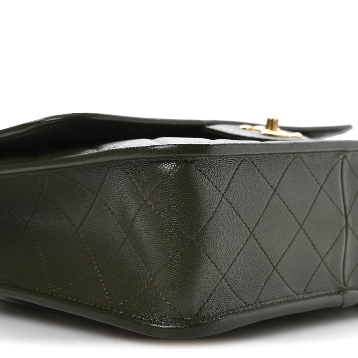 Caviar Quilted School Memory Backpack Dark Green