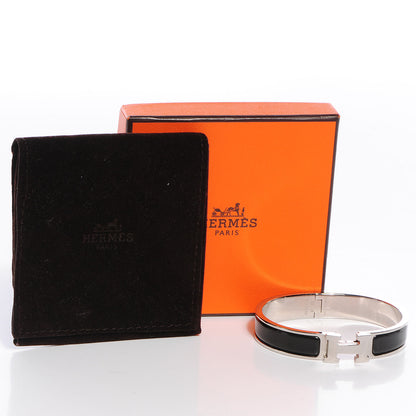 Hermes Enamel Narrow Clic Clac H Bracelet PM Black 5 of 5