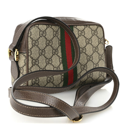 Gucci GG Supreme Monogram Web Mini Ophidia Shoulder Bag Brown 3 of 11