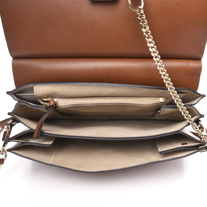 Chloe Suede Calfskin Medium Faye Shoulder Bag Tobacco 4 of 9