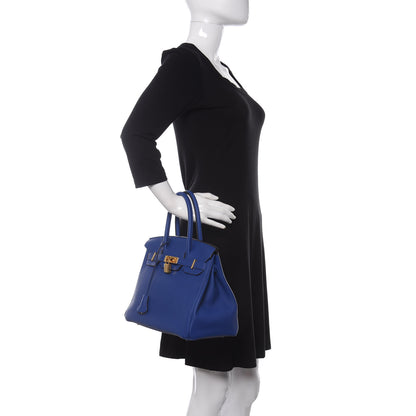 Hermes Togo Birkin 30 Bleu Electrique 2 of 13