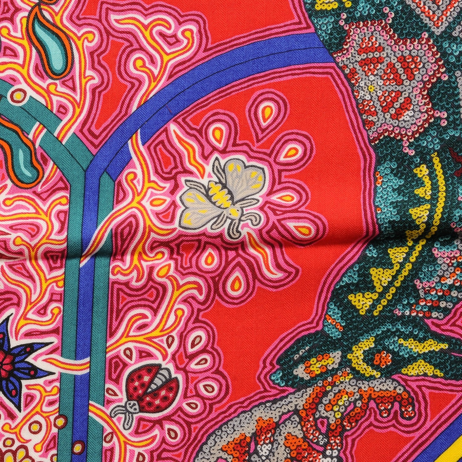 Hermes Cashmere Silk L'Arbre Du Vent Shawl 140 5 of 10