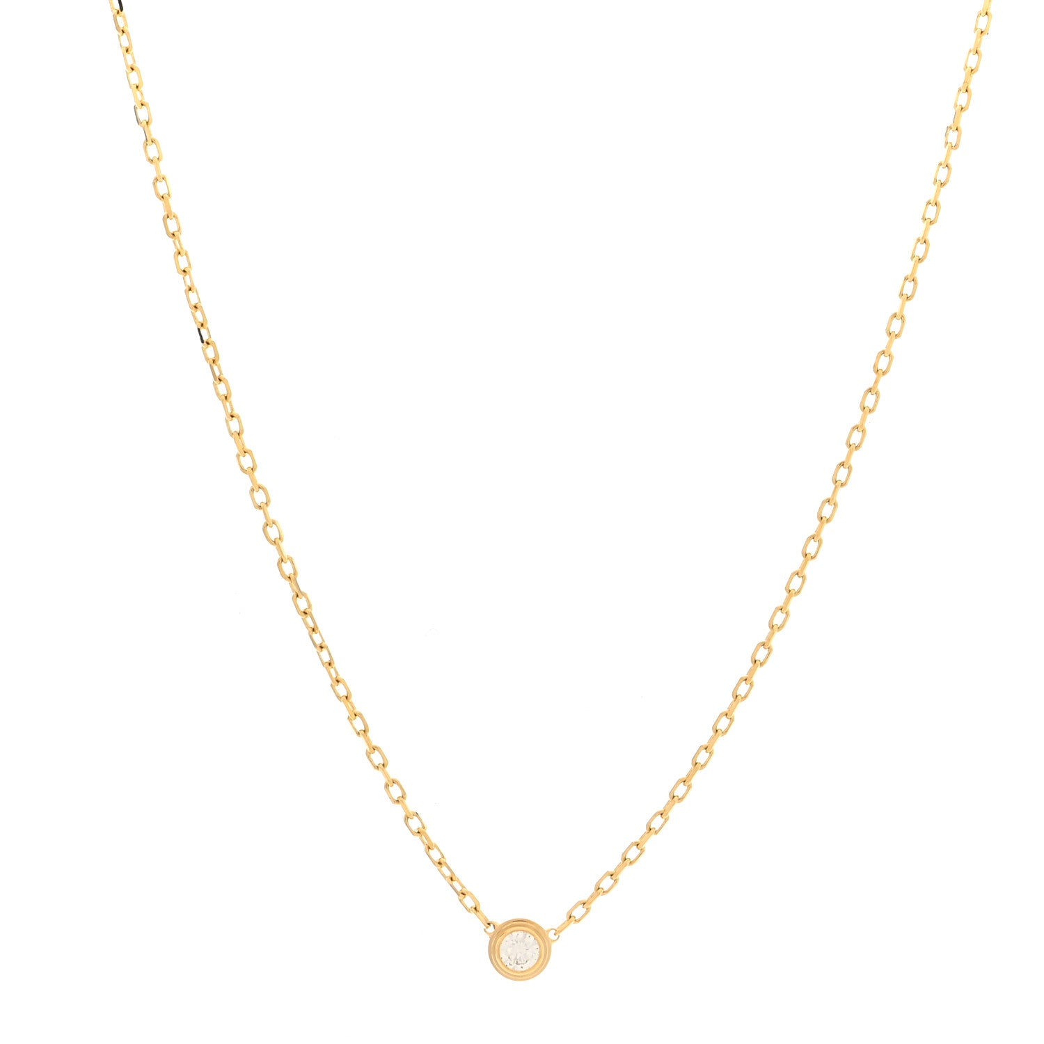 Cartier 18K Yellow Gold Diamond SM D'Amour Pendant Necklace 2 of 7
