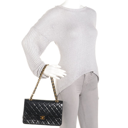 Chanel Lambskin Medium Double Flap Black 2 of 7