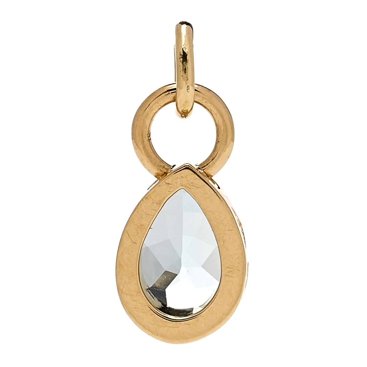 Foundrae 18K Yellow Gold Aquamarine Forever & Always Pear Pendant 3 of 5