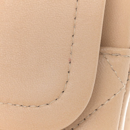 Chanel Lambskin Quilted Medium Double Flap Beige 9 of 12