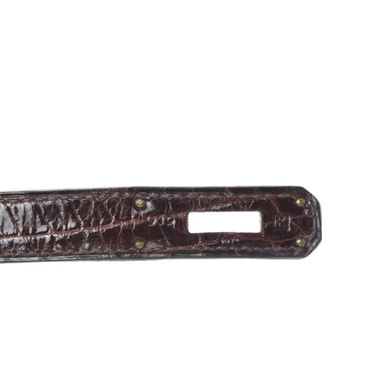 Hermes Shiny Niloticus Crocodile Birkin 30 Havane 10 of 12