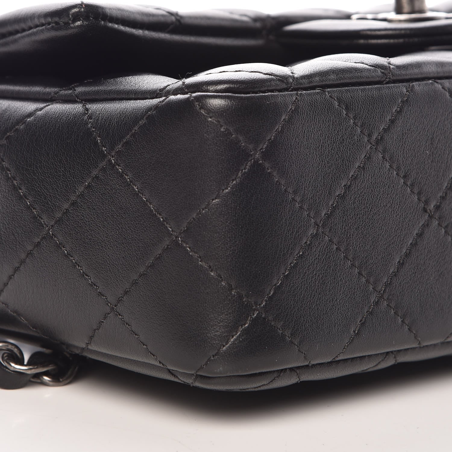 Chanel Lambskin Quilted Mini Rectangular Flap Black 8 of 10