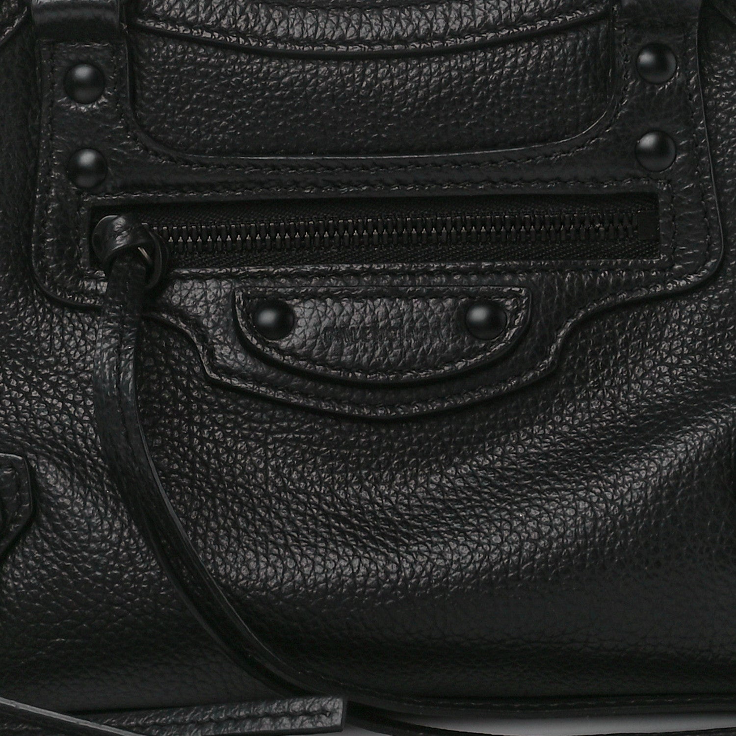 Balenciaga Grained Calfskin Neo Classic Black Hardware Mini City Black 7 of 9