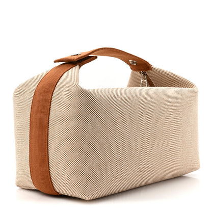 Hermes Canvas Large Bride-A-Brac Cabriole Case Biscuit 3 of 9