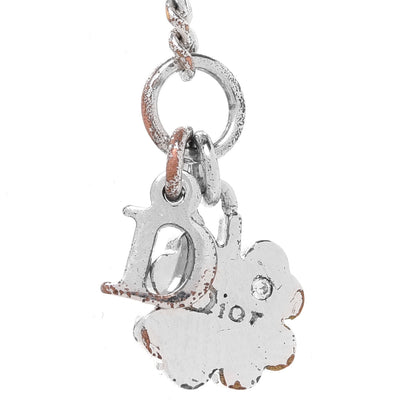Christian Dior Crystal Logo Necklace Silver 6 of 7