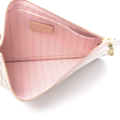 Louis Vuitton Damier Azur Neverfull MM GM Pochette Rose Ballerine 5 of 7