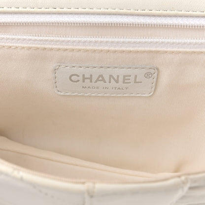 Chanel Lambskin Quilted Pile Ou Face Flap White 6 of 10