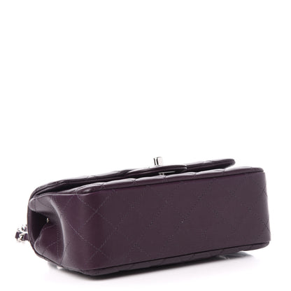Chanel Lambskin Quilted Mini Rectangular Flap Dark Purple 4 of 10