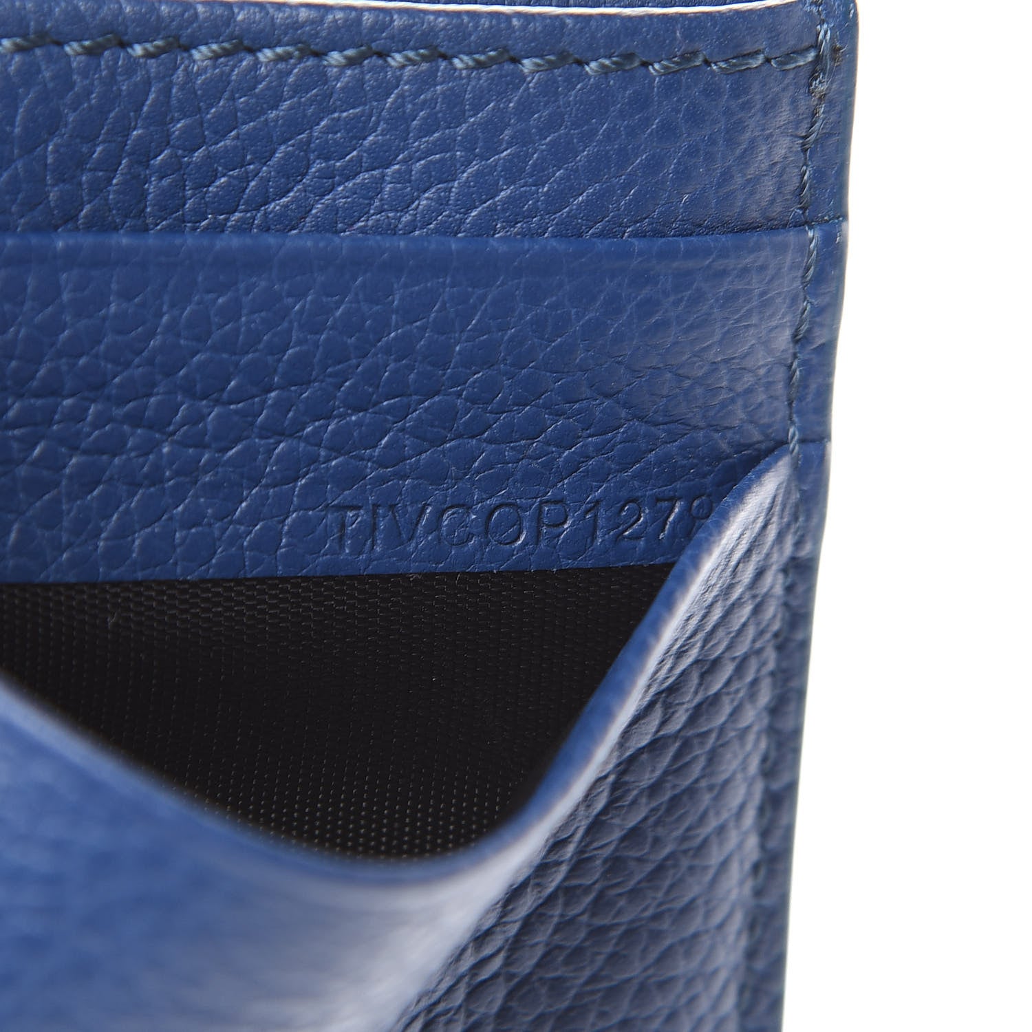 Burberry Grainy Calfskin Card Case Blue 7 of 7