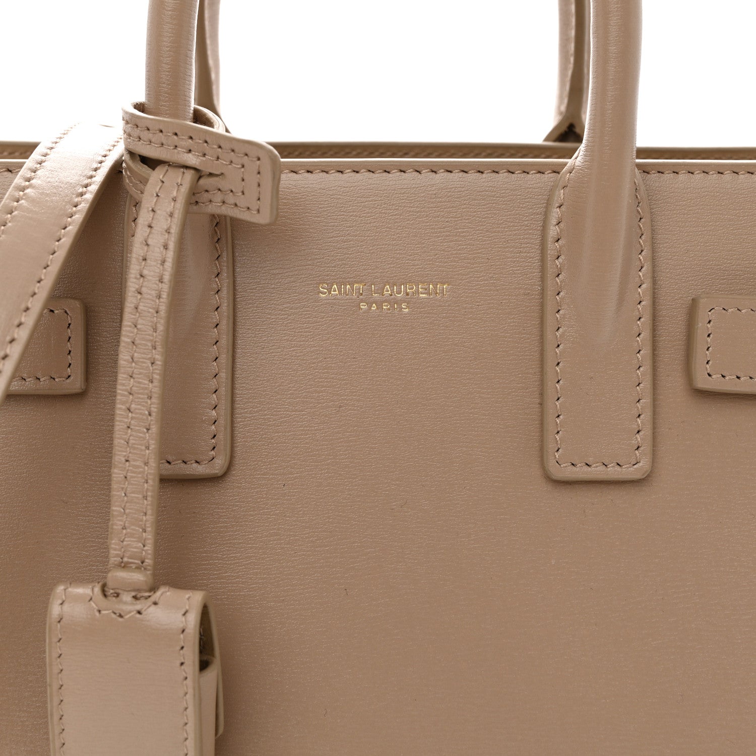 Saint Laurent Smooth Calfskin Nano Sac de Jour Dark Beige 8 of 12