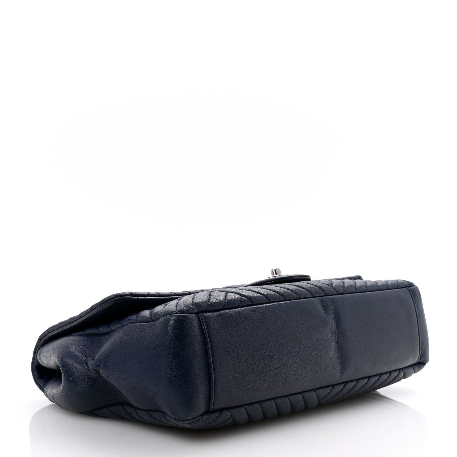 Chanel Lambskin Quilted Large CC Crossing Flap Navy 3 of 11