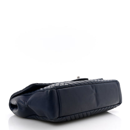 Chanel Lambskin Quilted Large CC Crossing Flap Navy 3 of 11