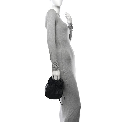 Chanel Lambskin Drawstring Bag Black 2 of 13
