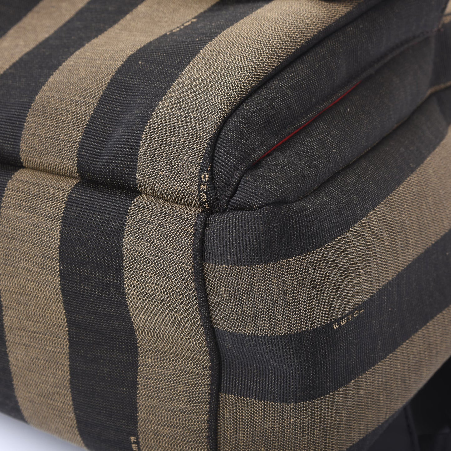 Fabric Jacquard Cuoio Romano Vitello Pequin Bi-Color FF 1974 Embossed Backpack Tobacco Moro Rosso Malboro Maya Black