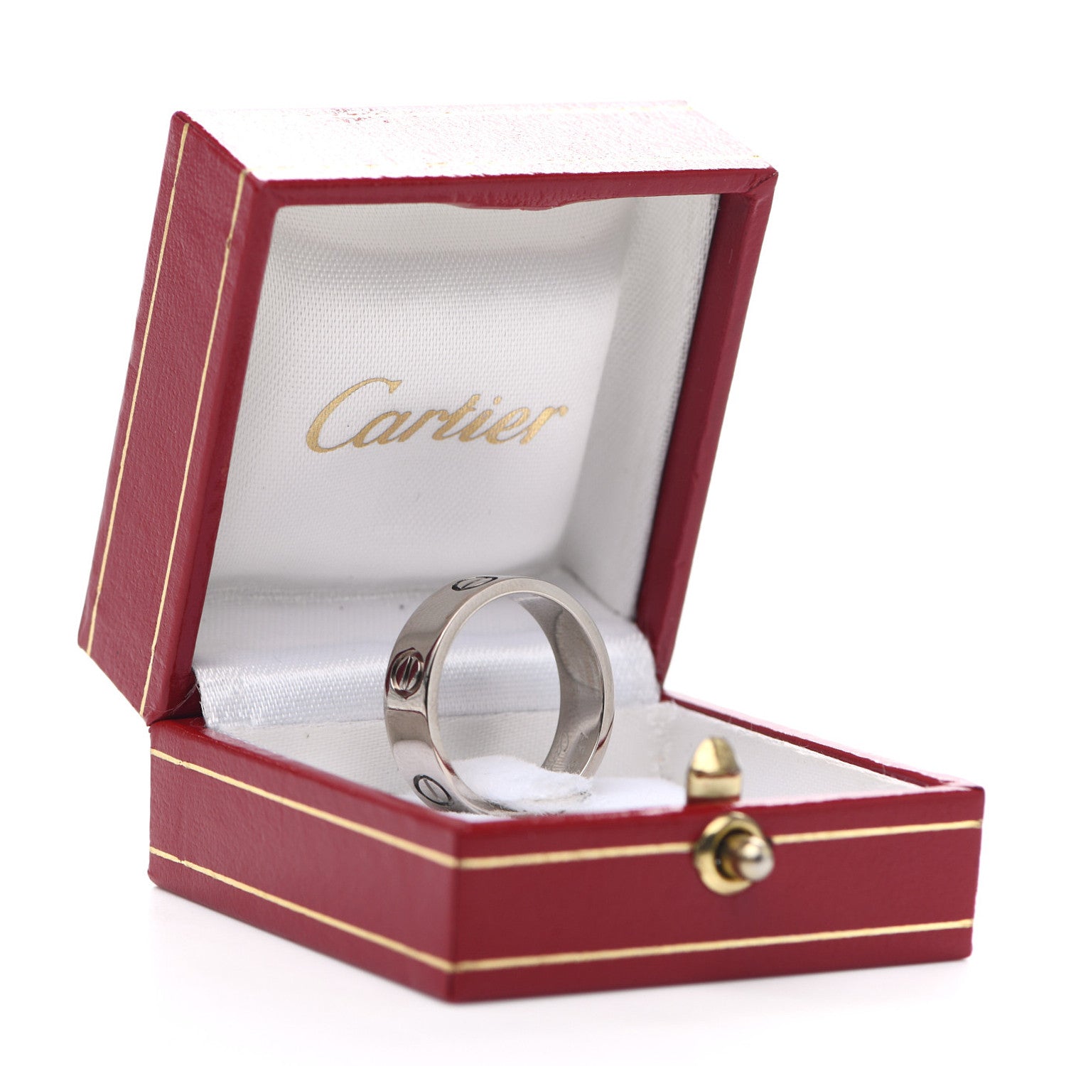 Cartier 18K White Gold 5.5mm LOVE Ring 57 8 5 of 5