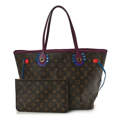Louis Vuitton Monogram Totem Neverfull MM Magenta 2 of 11