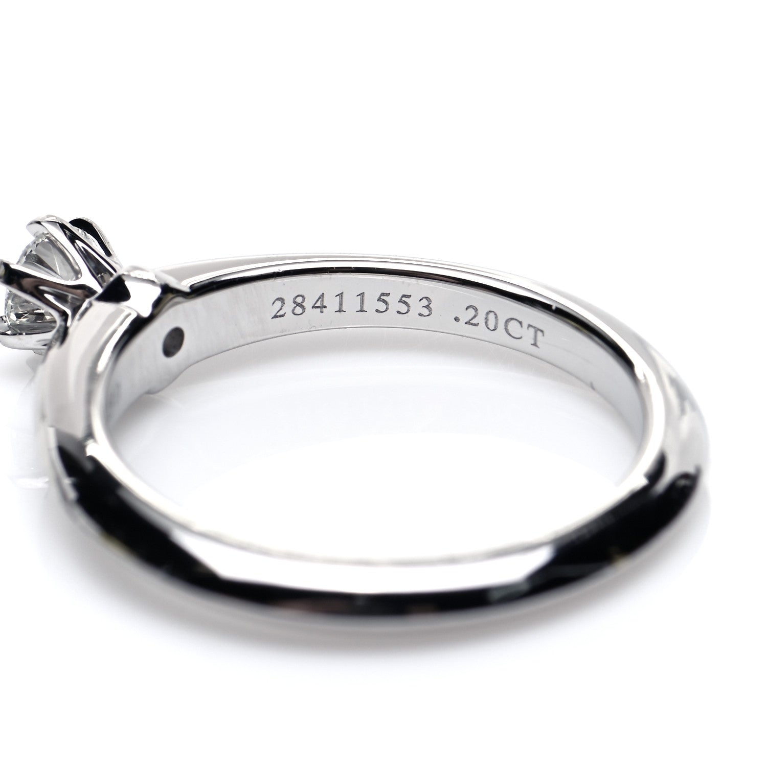 Tiffany Platinum Diamond .20ct Solitaire Engagement Ring 49 5 6 of 8
