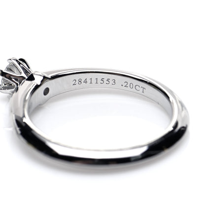 Tiffany Platinum Diamond .20ct Solitaire Engagement Ring 49 5 6 of 8