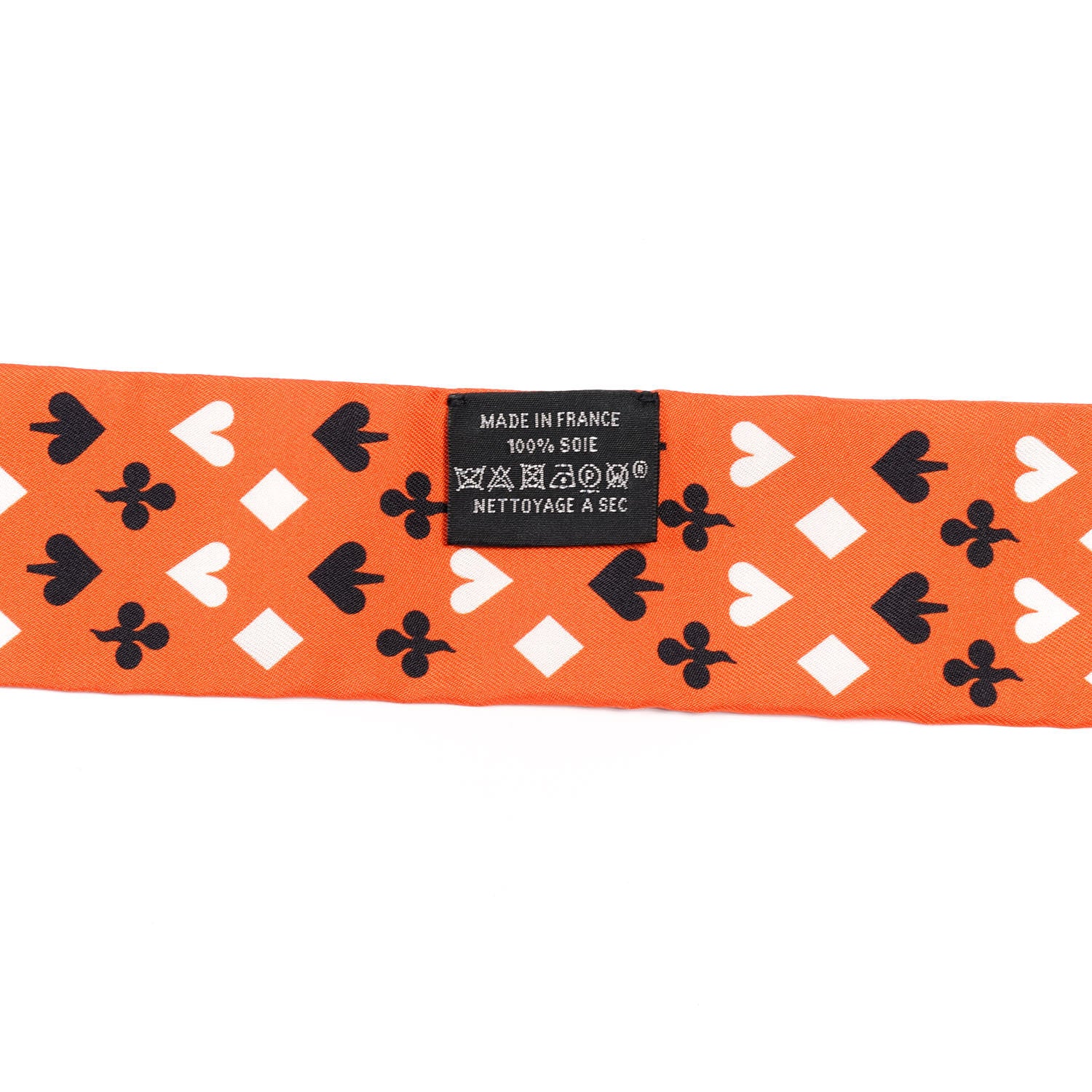 Hermes Silk Jeu de Cartes Twilly Vermillon Rouge White 4 of 5