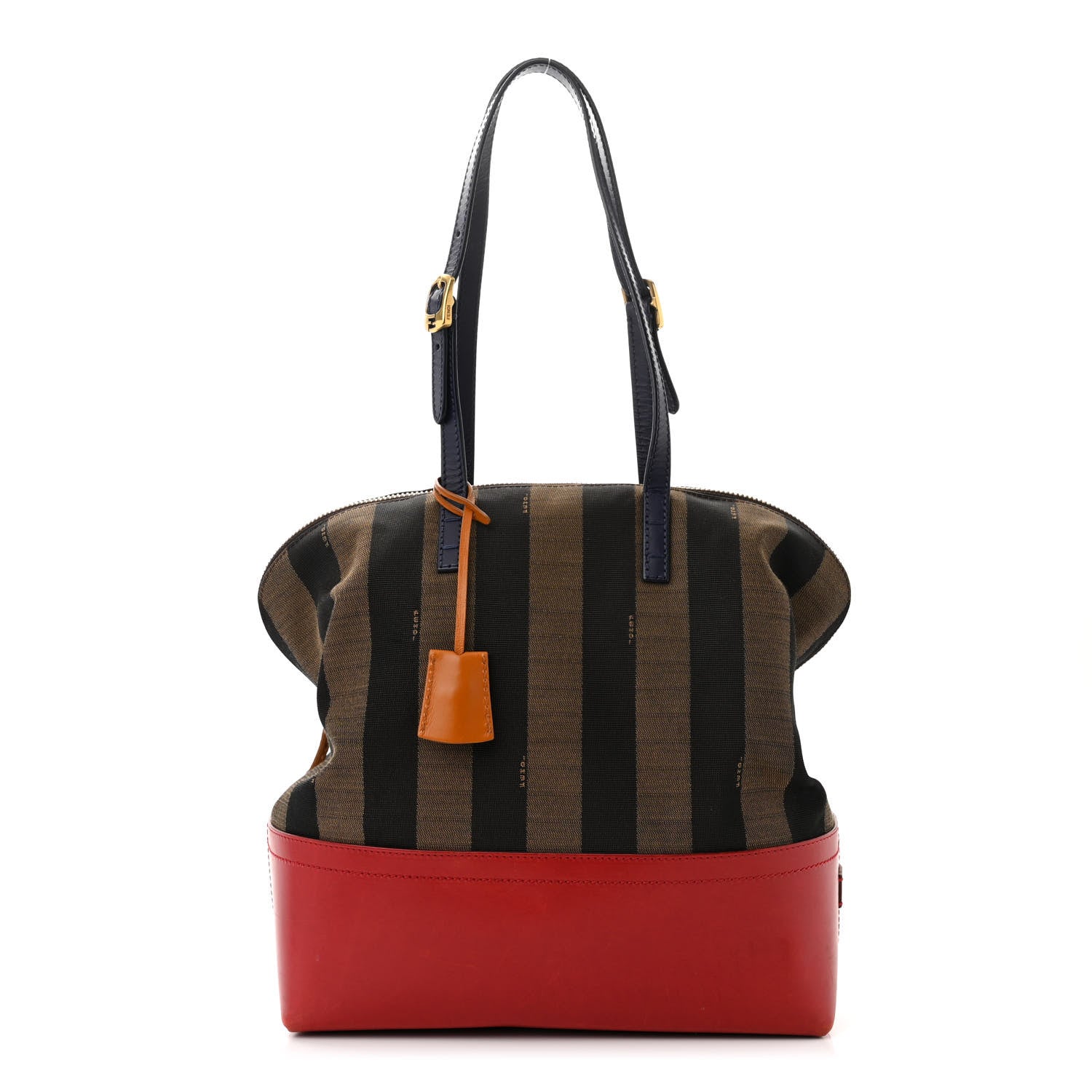 Fendi Pequin Cuoio Vegetale 2Bag Tobacco Rosso Blue Mirto Miele 1 of 13