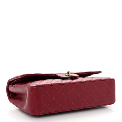 Chanel Lambskin Quilted Medium Double Flap Burgundy 4 of 10