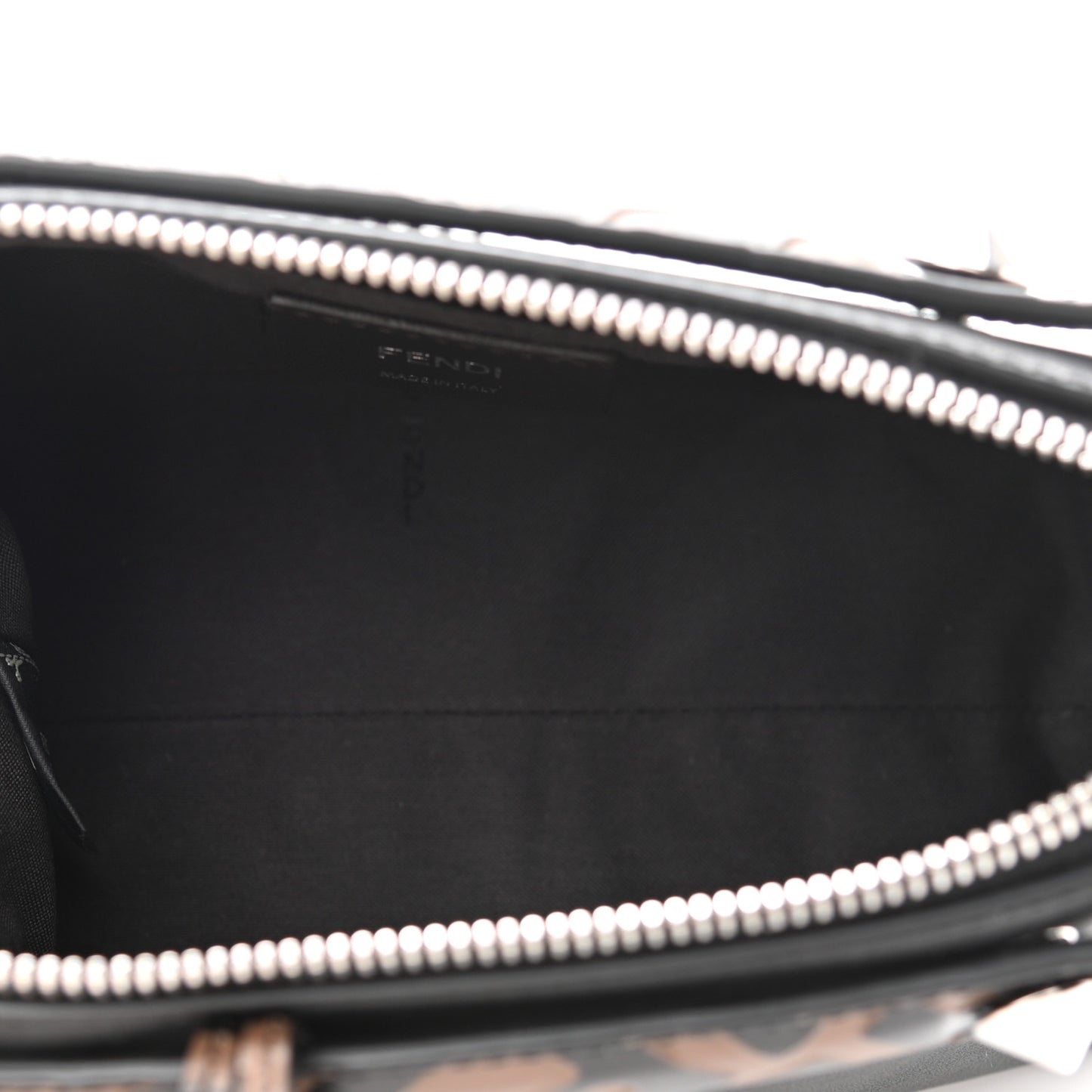 Vitello Dolce Bi-Color FF 1974 Embossed Mini By The Way Boston Bag Black Maya