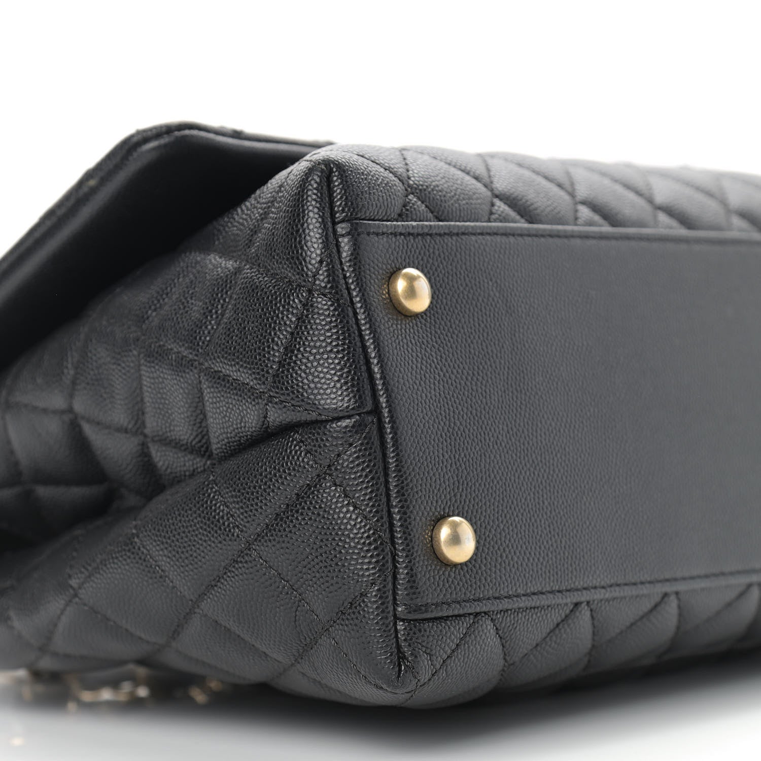 Chanel Caviar Quilted Small Coco Handle Flap Black 8 of 10
