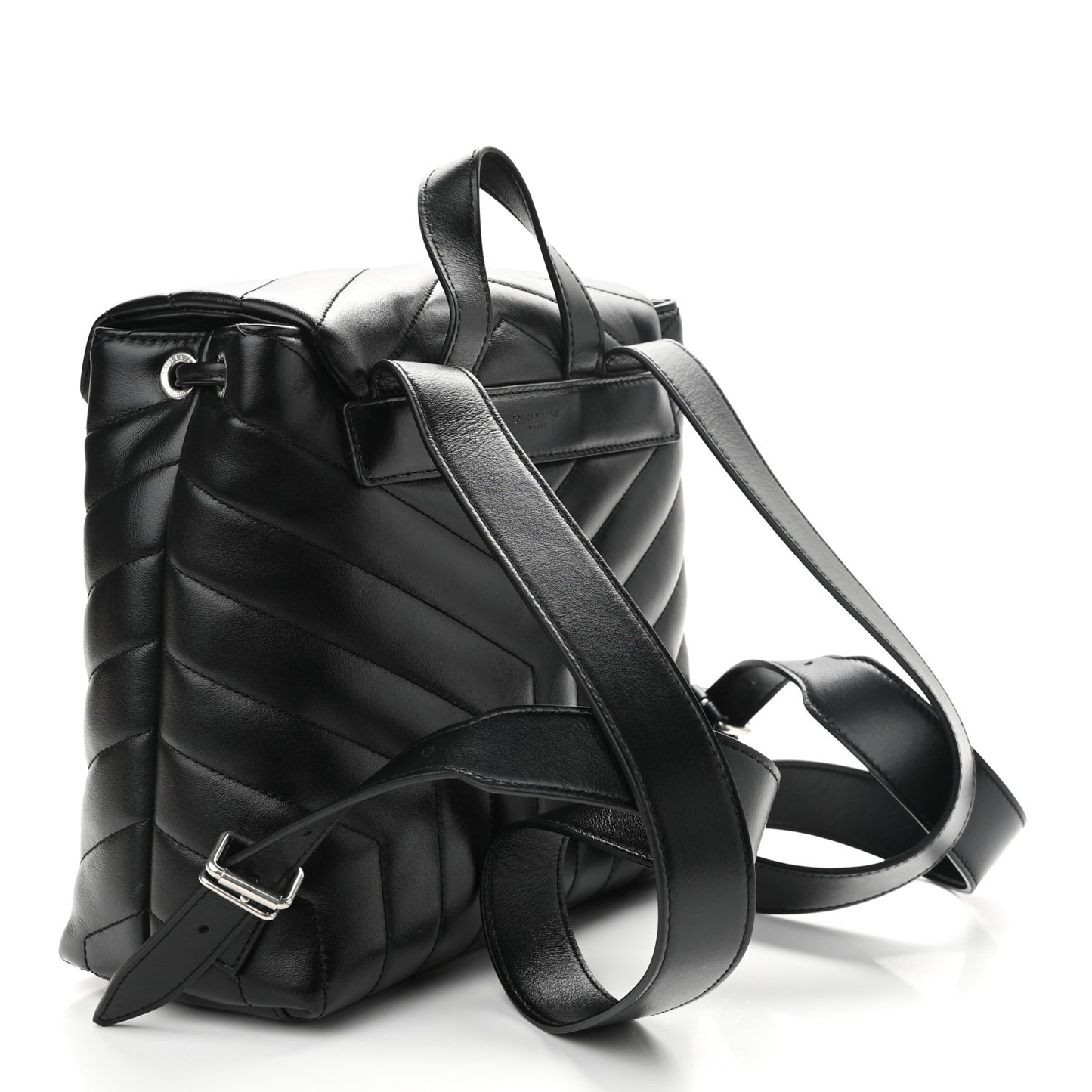 Calfskin Y Quilted Monogram Small Loulou Backpack Black