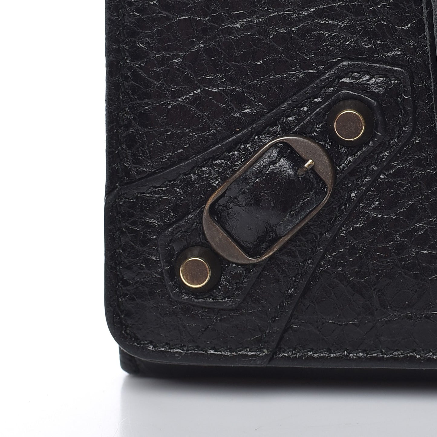Agneau Classic Hardware Money Wallet Black