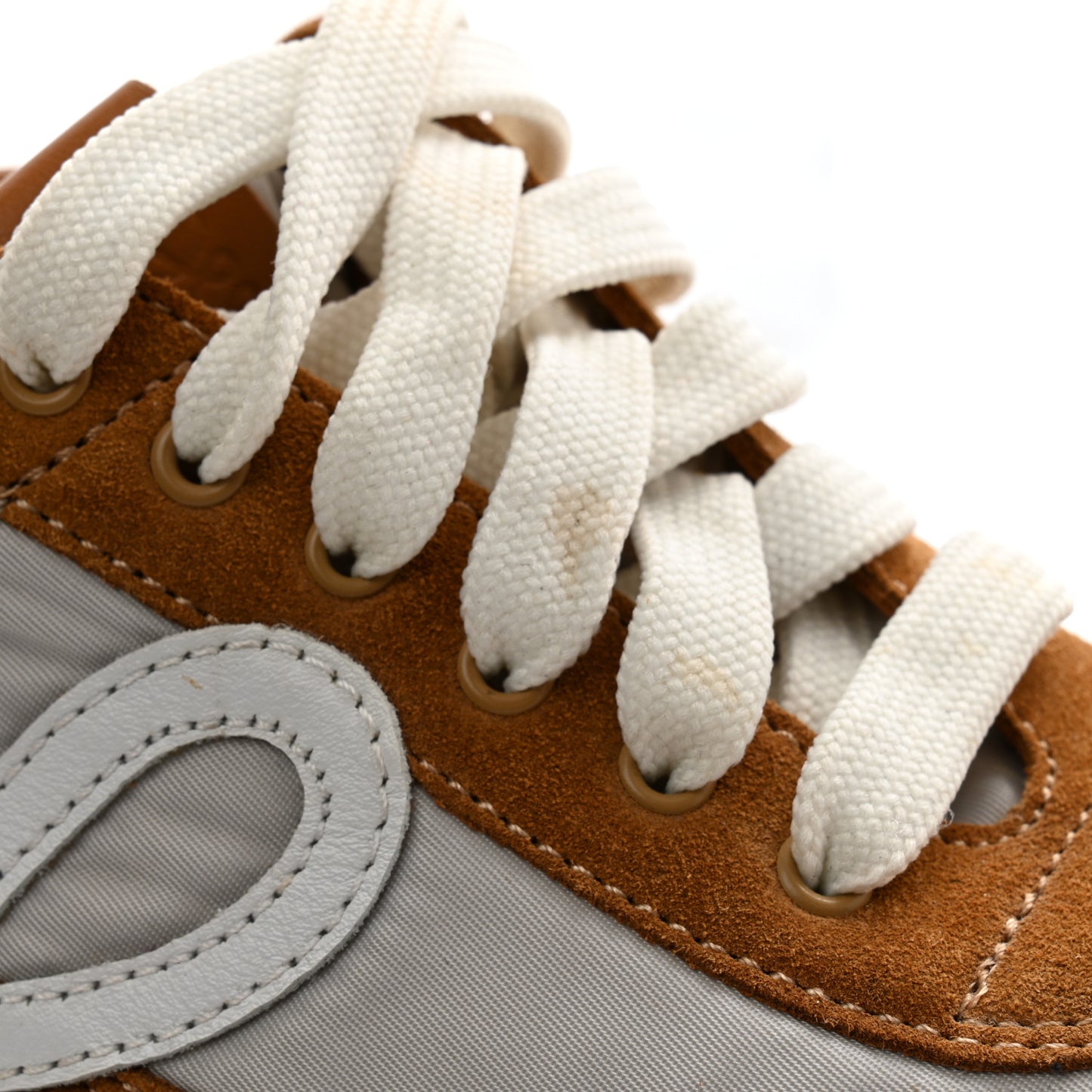 Nylon Suede Flow Runner Sneakers 38 Gold