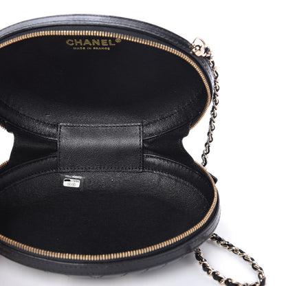 Chanel Lambskin Embroidered Chevron Quilted La Pausa Tassel Clutch Black 5 of 11